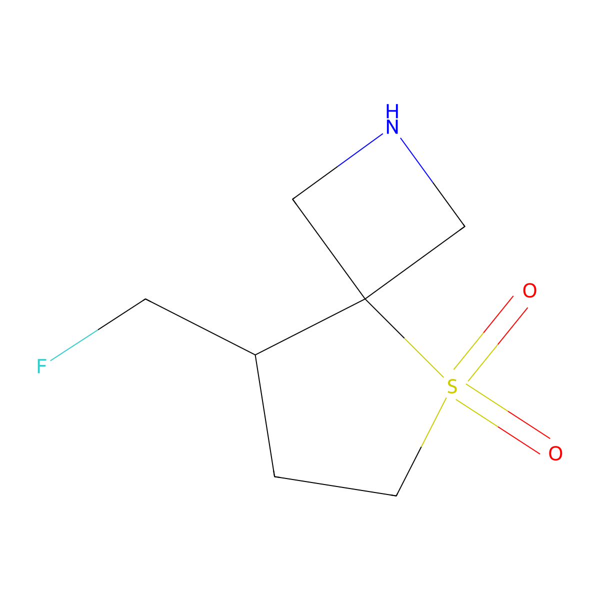 8-(Fluoromethyl)-5-thia-2-azaspiro[3.4]octane 5,5-dioxide molecular structure, CAS 1373028-20-6