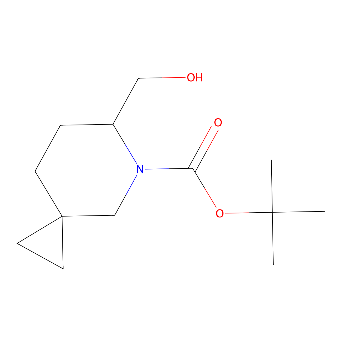 Tert-butyl 6-(hydroxymethyl)-5-azaspiro[2.5]octane-5-carboxylate molecular structure, CAS 1373028-27-3