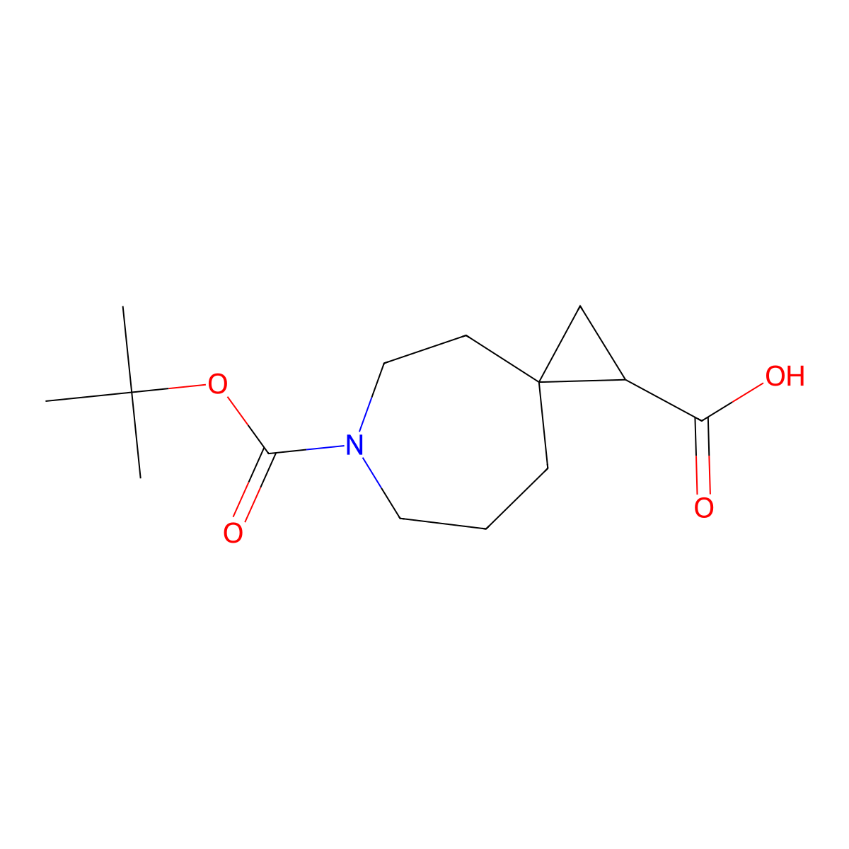 6-[(Tert-butoxy)carbonyl]-6-azaspiro[2.6]nonane-1-carboxylic acid molecular structure, CAS 1373028-50-2