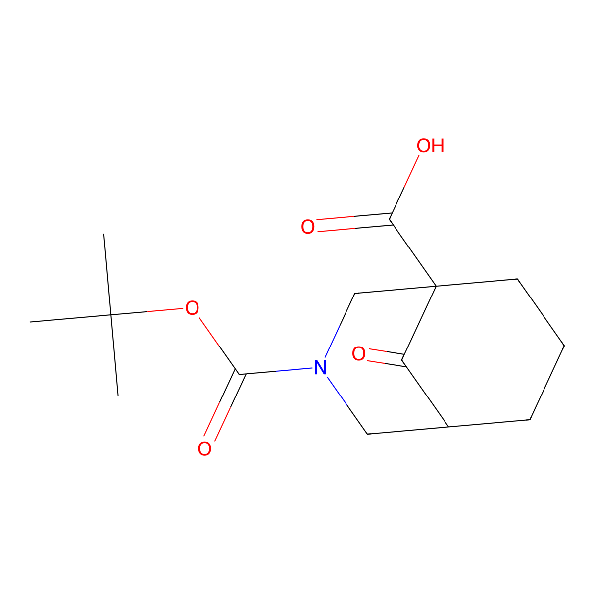 3-Tert-butoxycarbonyl-9-oxo-3-azabicyclo[3.3.1]nonane-1-carboxylic acid molecular structure, CAS 1373028-59-1