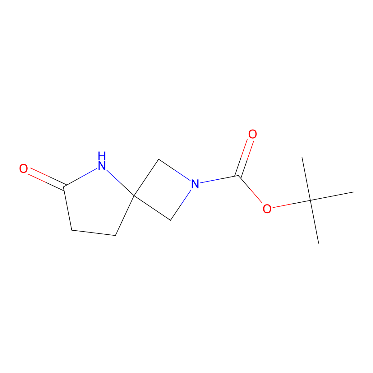 Tert-butyl 6-oxo-2,5-diazaspiro[3.4]octane-2-carboxylate molecular structure, CAS 1373028-62-6