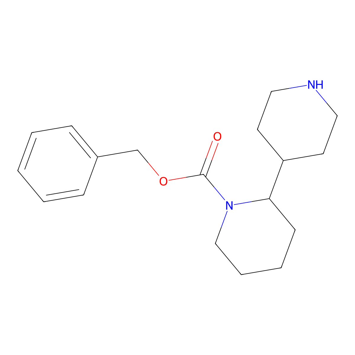 Benzyl [2,4'-bipiperidine]-1-carboxylate molecular structure, CAS 1373028-75-1