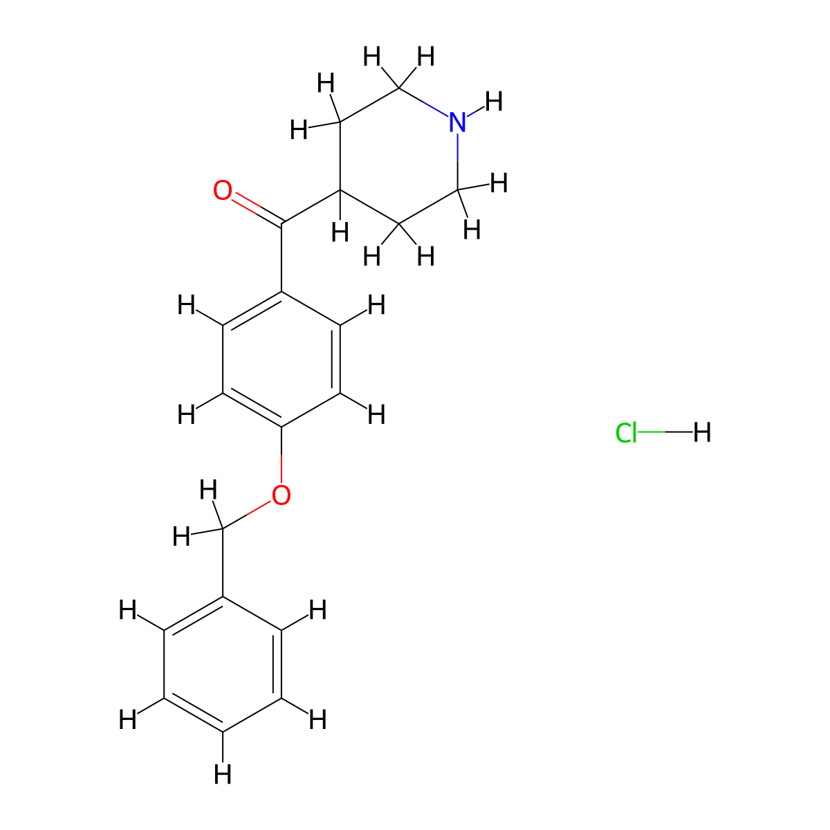 (4-BENZYLOXY-PHENYL)-PIPERIDIN-4-YL-METHANONE hydrochloride molecular structure, CAS 1373028-81-9
