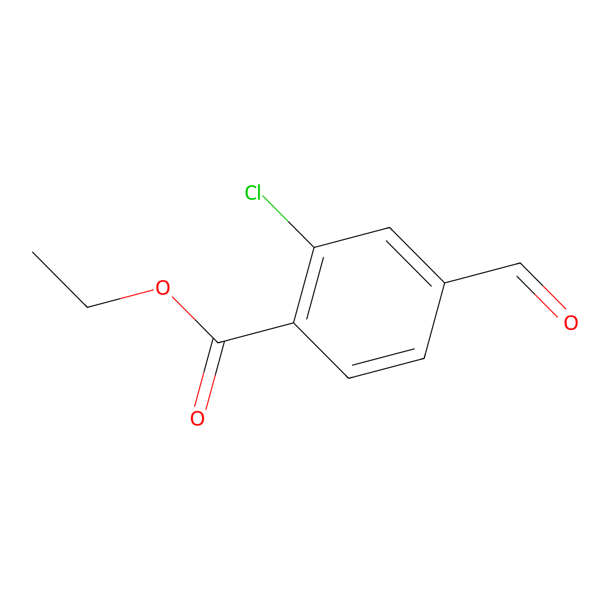 Ethyl 2-chloro-4-formylbenzoate molecular structure, CAS 1373029-09-4