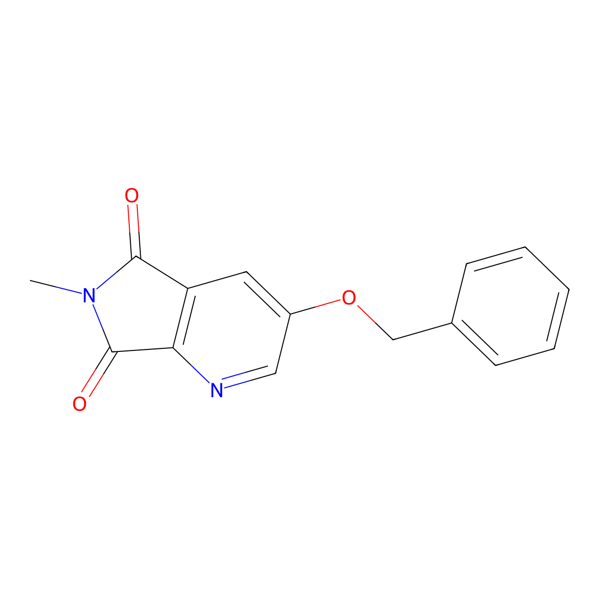 3-Benzyloxy-6-methyl-pyrrolo[3,4-b]pyridine-5,7-dione molecular structure, CAS 1373029-12-9