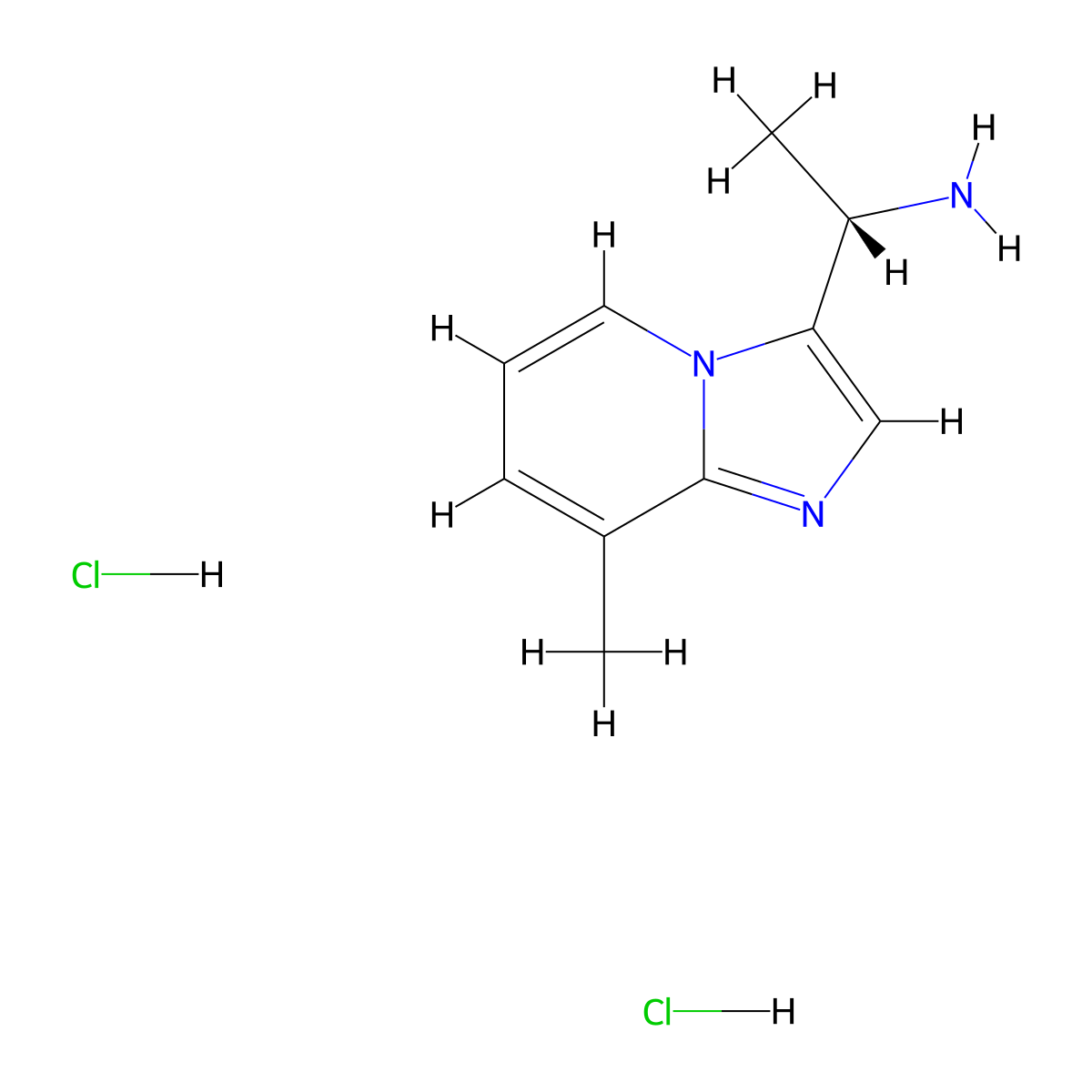(S)-1-(8-Methylimidazo[1,2-a]pyridin-3-yl)ethanamine dihydrochloride molecular structure, CAS 1373029-21-0