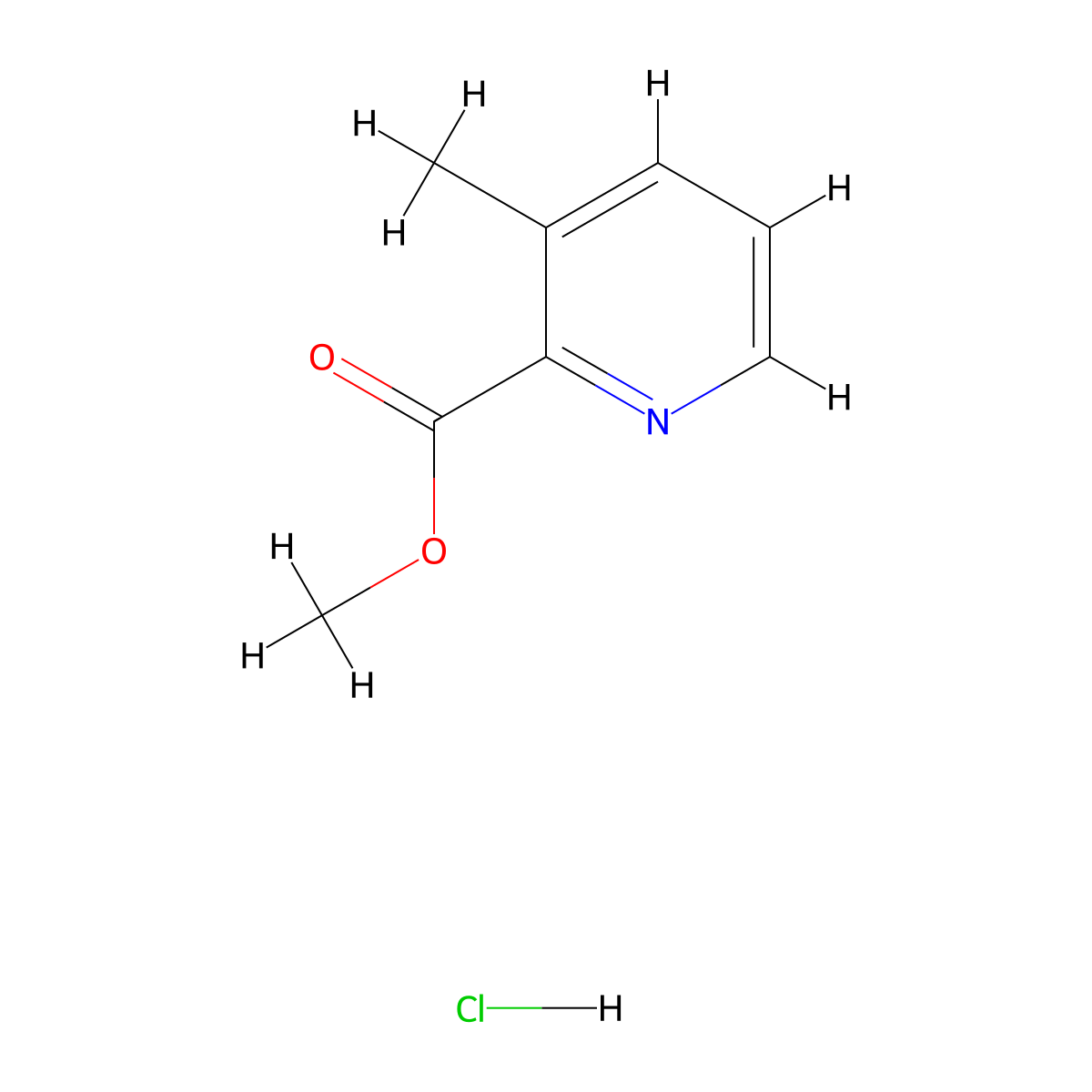 METHYL 3-METHYLPYRIDINE-2-CARBOXYLATE hydrochloride molecular structure, CAS 1373029-27-6