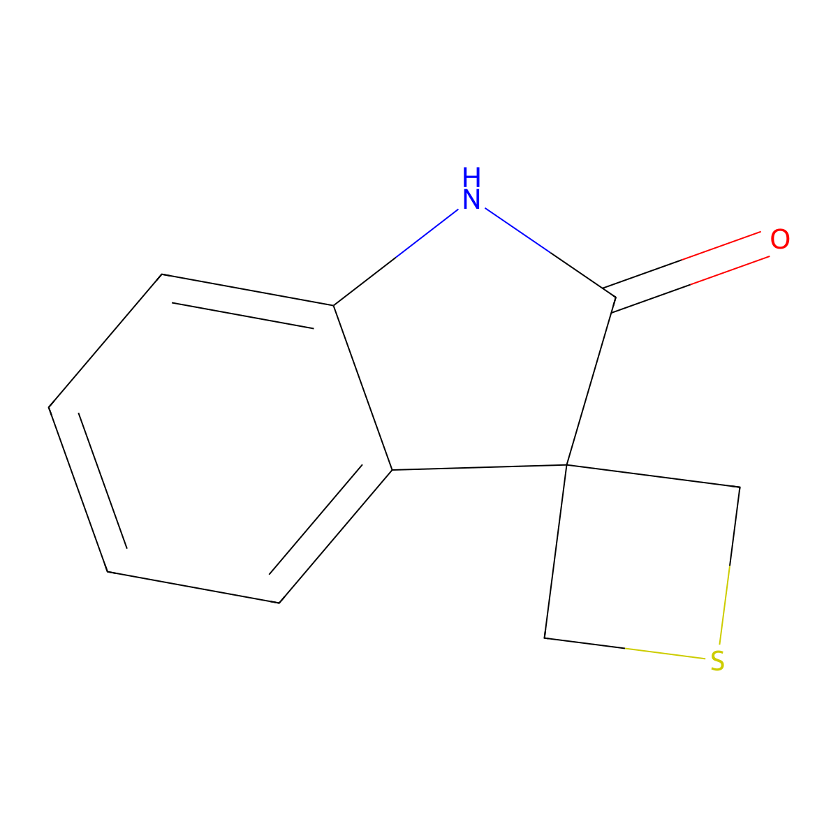 Spiro[indoline-3,3'-thietan]-2-one molecular structure, CAS 1373029-42-5