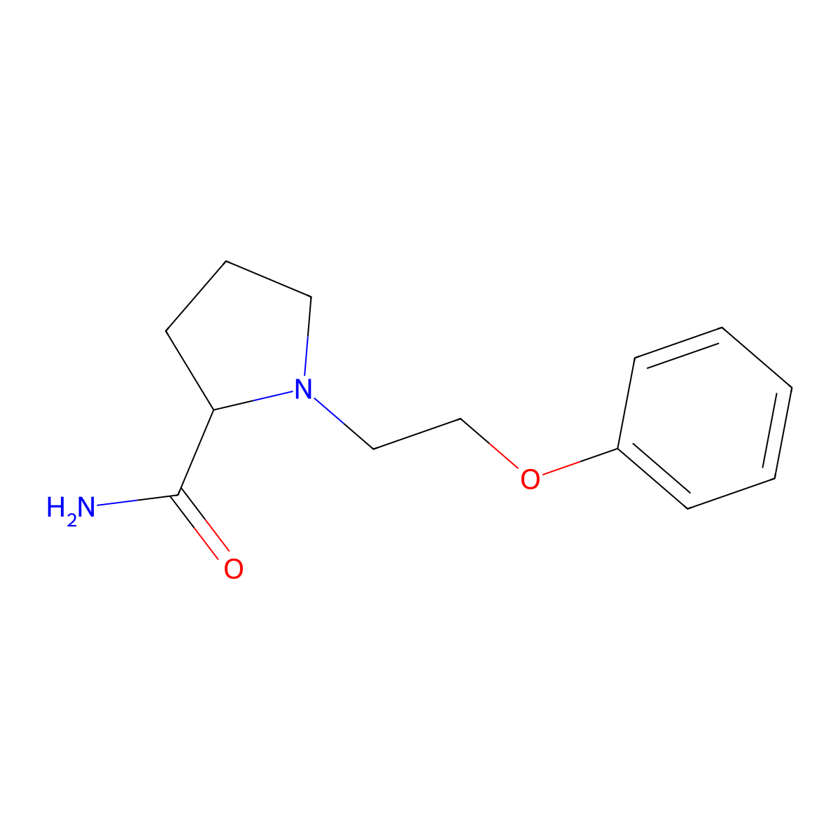 1-(2-Phenoxyethyl)pyrrolidine-2-carboxamide molecular structure, CAS 1373031-21-0