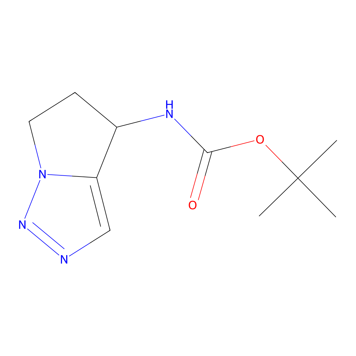 tert-butyl N-{4H,5H,6H-pyrrolo[1,2-c][1,2,3]triazol-4-yl}carbamate molecular structure, CAS 1373038-70-0