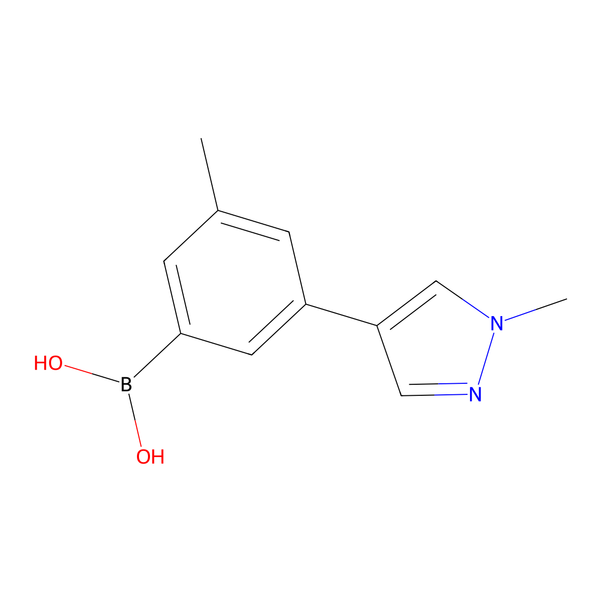 3-Methyl-5-(1-methyl-4-pyrazolyl)phenylboronic acid molecular structure, CAS 1373043-40-3