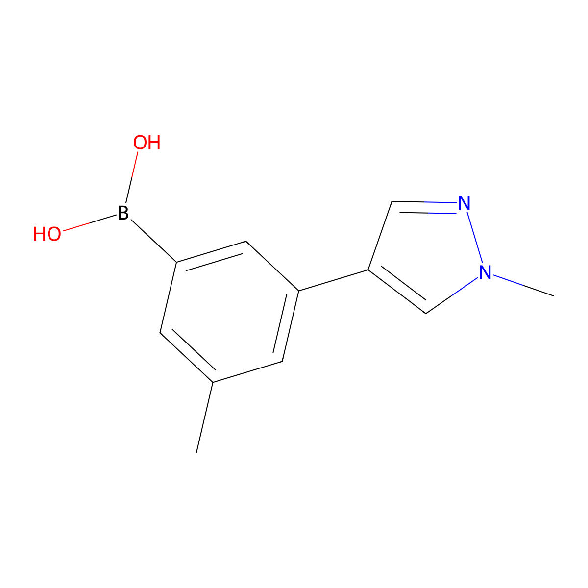 3-Methyl-5-(1-methyl-4-pyrazolyl)phenylboronic acid molecular structure, CAS 1373043-40-3