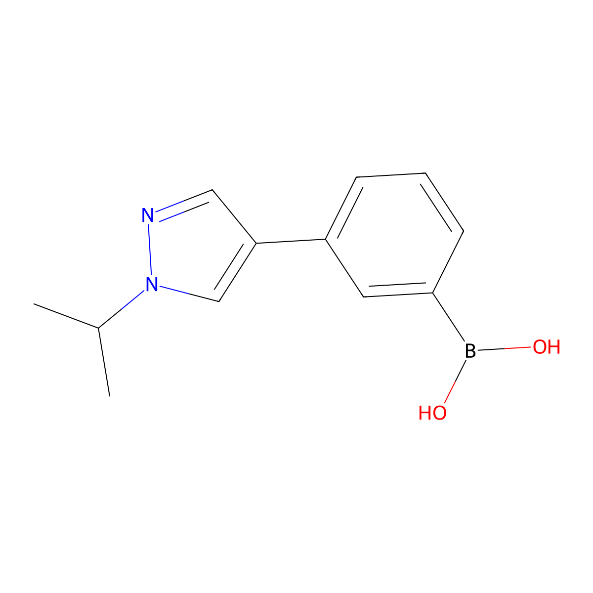 3-(1-Isopropyl-4-pyrazolyl)phenylboronic acid molecular structure, CAS 1373043-45-8