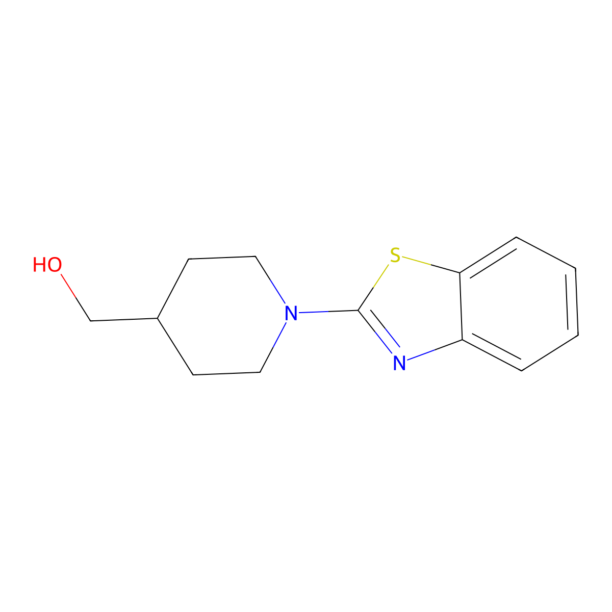 [1-(1,3-Benzothiazol-2-yl)piperidin-4-yl]methanol molecular structure, CAS 137309-95-6