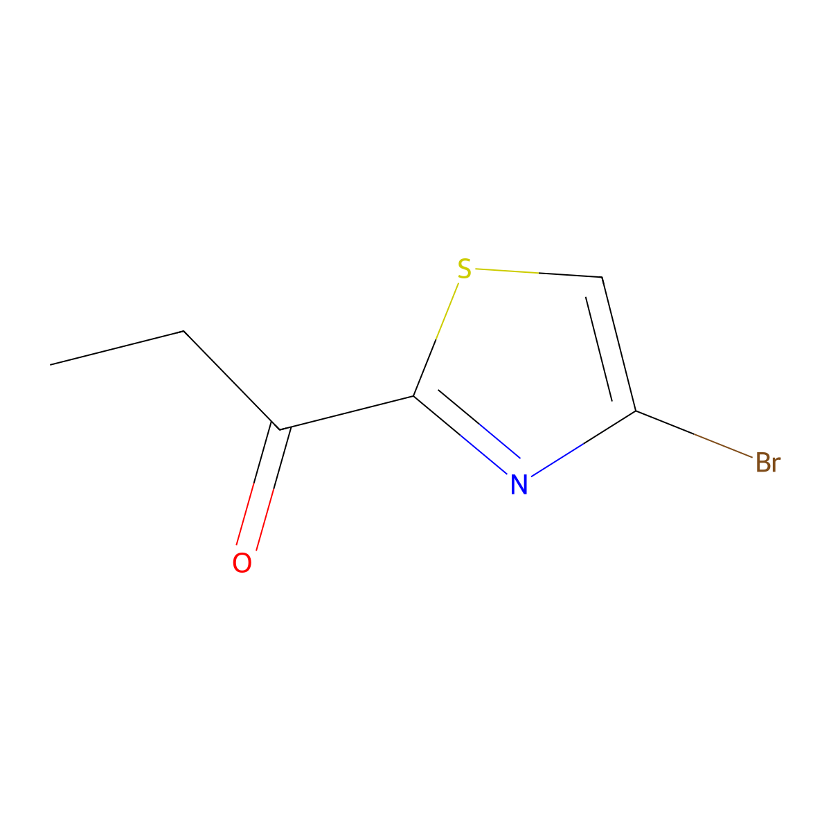 1-(4-Bromo-1,3-thiazol-2-yl)propan-1-one molecular structure, CAS 137310-04-4