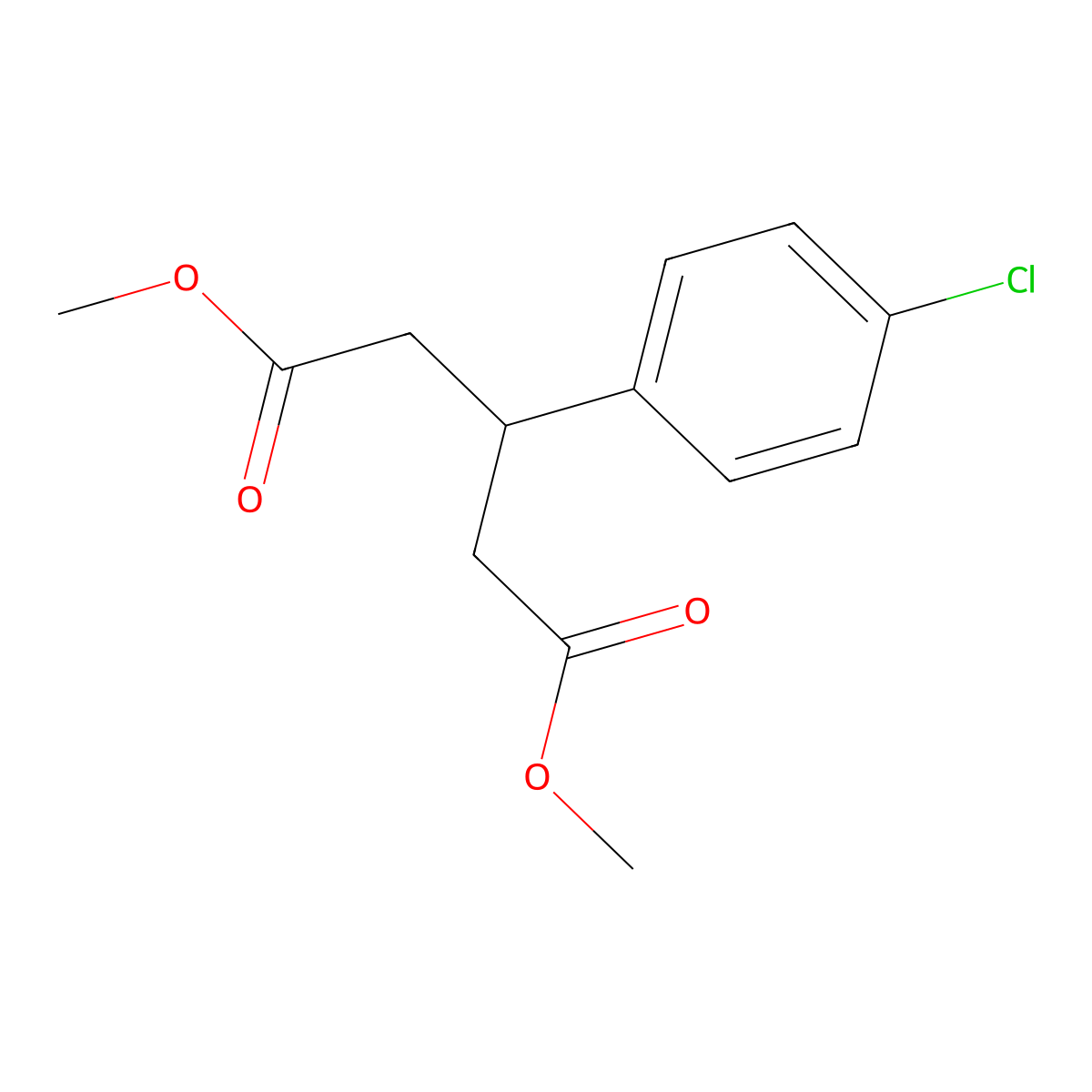 1,5-Dimethyl 3-(4-chlorophenyl)pentanedioate molecular structure, CAS 137310-15-7
