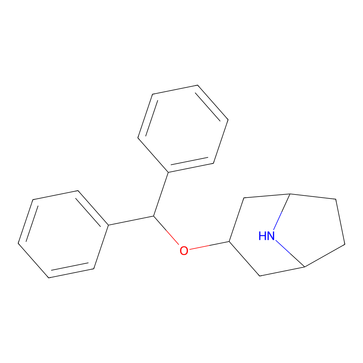 3-(Benzhydryloxy)-8-azabicyclo[3.2.1]octane molecular structure, CAS 137312-84-6