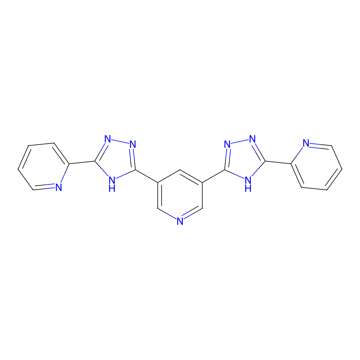 3,5-Bis(5-(pyridin-2-yl)-4H-1,2,4-triazol-3-yl)pyridine molecular structure, CAS 1373134-49-6