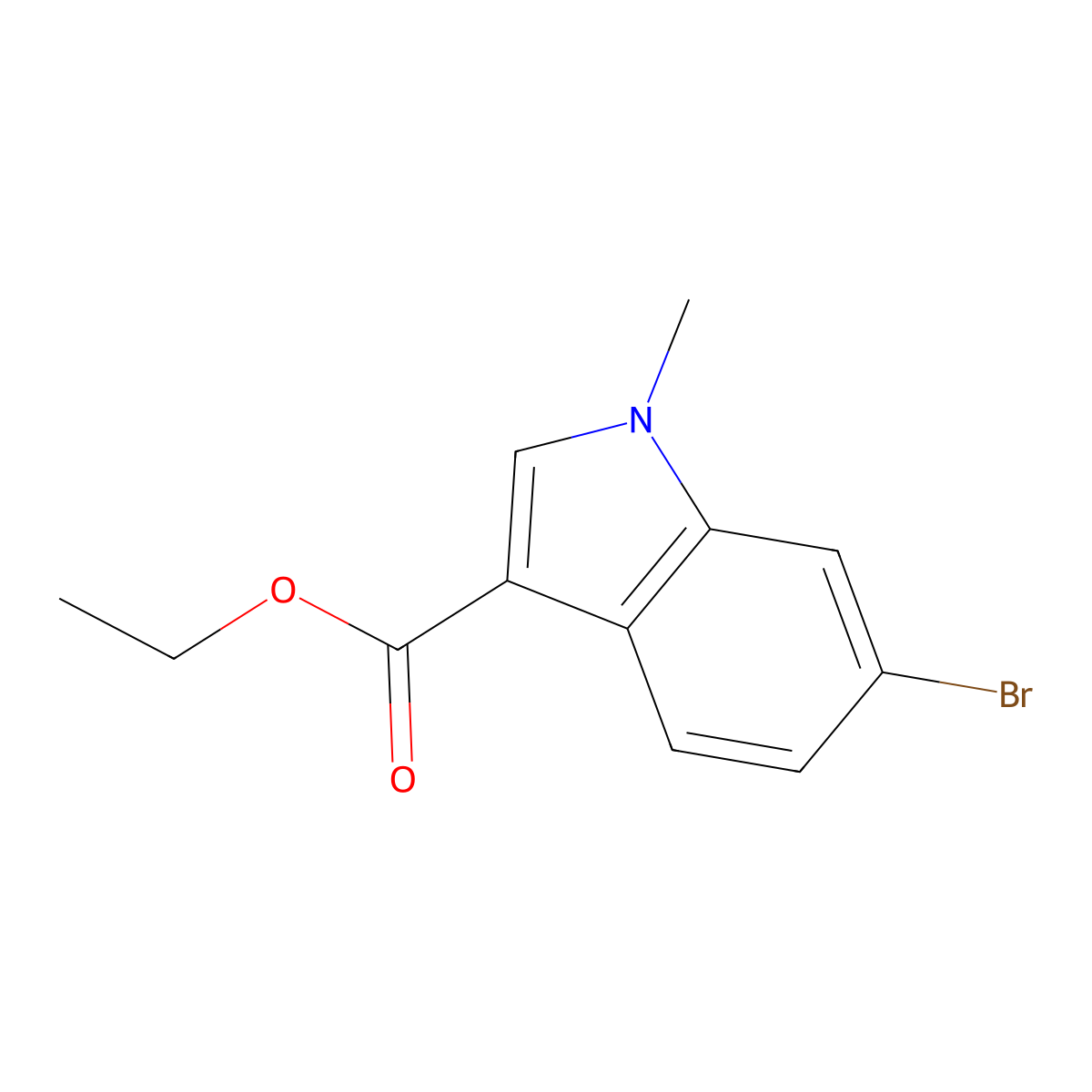 Ethyl 6-bromo-1-methyl-1H-indole-3-carboxylate molecular structure, CAS 1373147-89-7