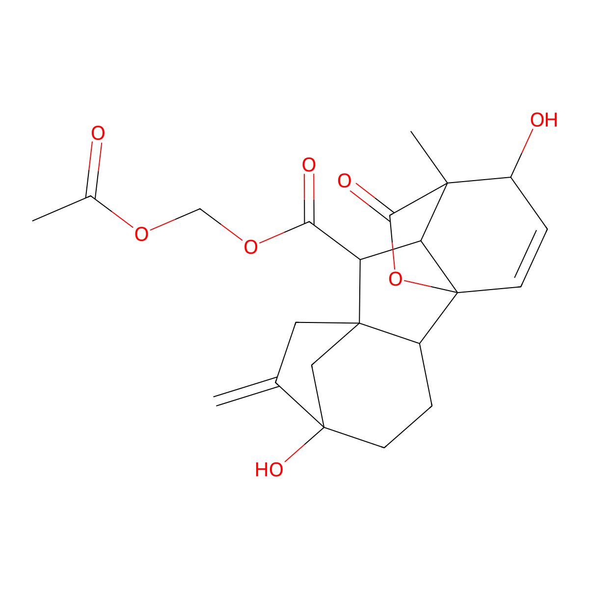Gibberellic acid acetoxymethyl ester molecular structure, CAS 1373154-68-7
