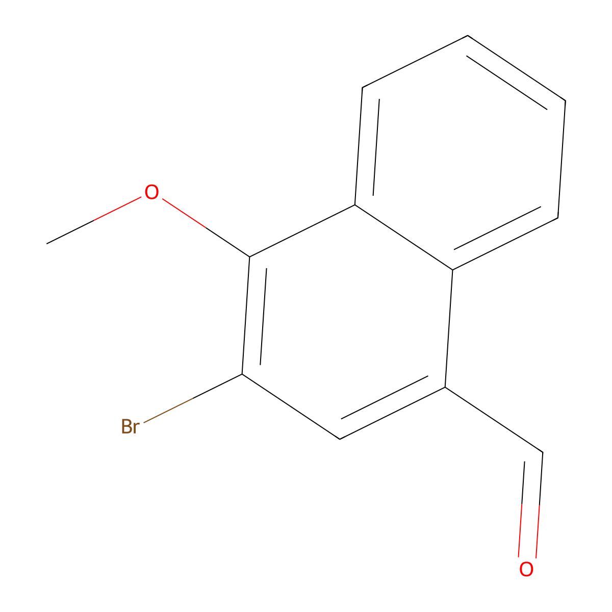 3-Bromo-4-methoxy-1-naphthaldehyde molecular structure, CAS 1373162-56-1