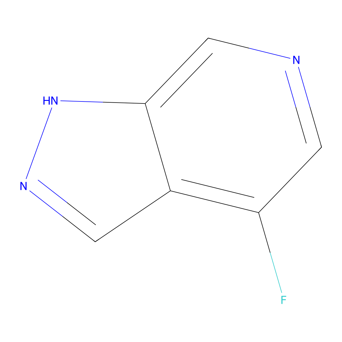 4-fluoro-1H-pyrazolo[3,4-c]pyridine molecular structure, CAS 1373168-65-0