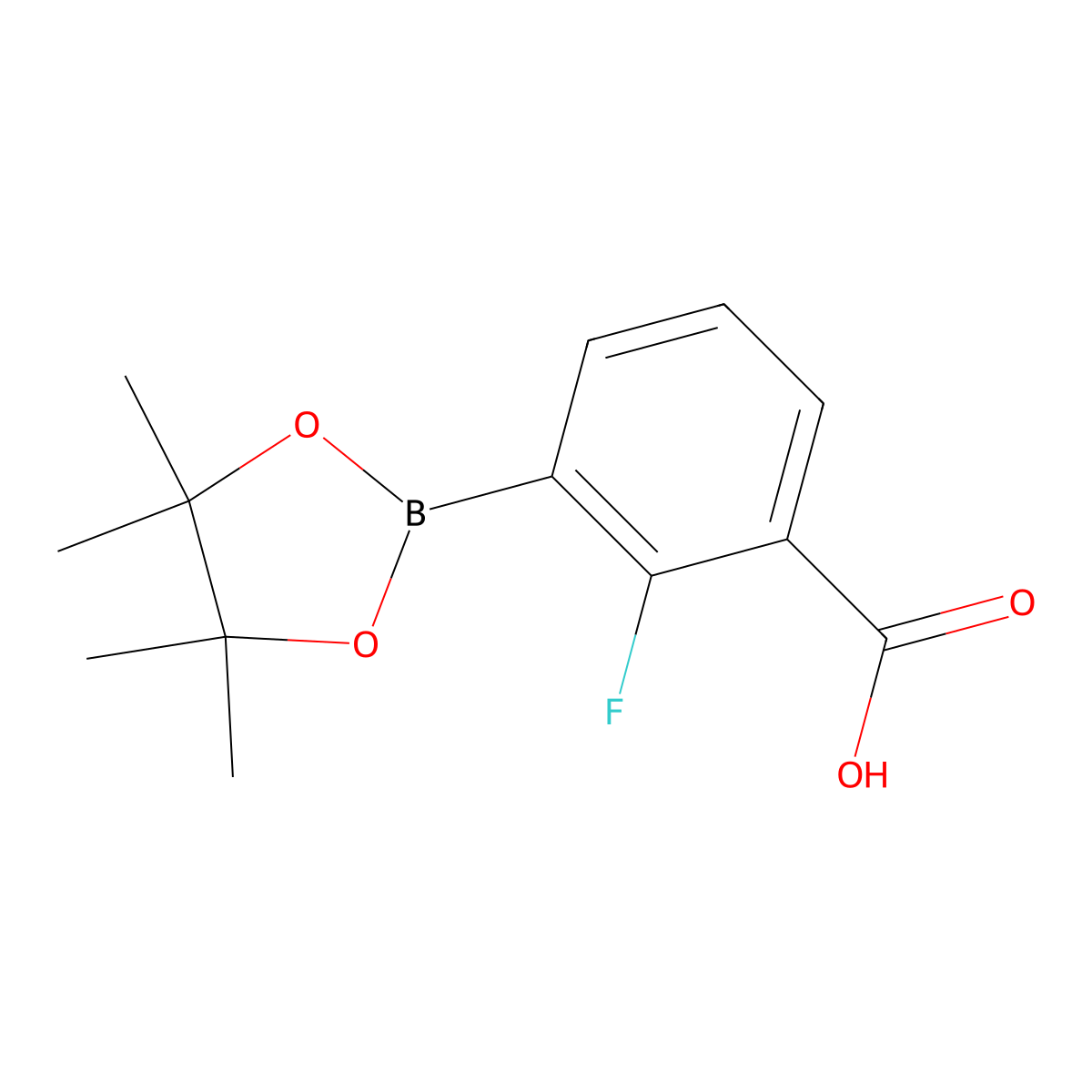 3-Carboxy-2-fluorophenylboronic acid, pinacol ester molecular structure, CAS 1373168-89-8