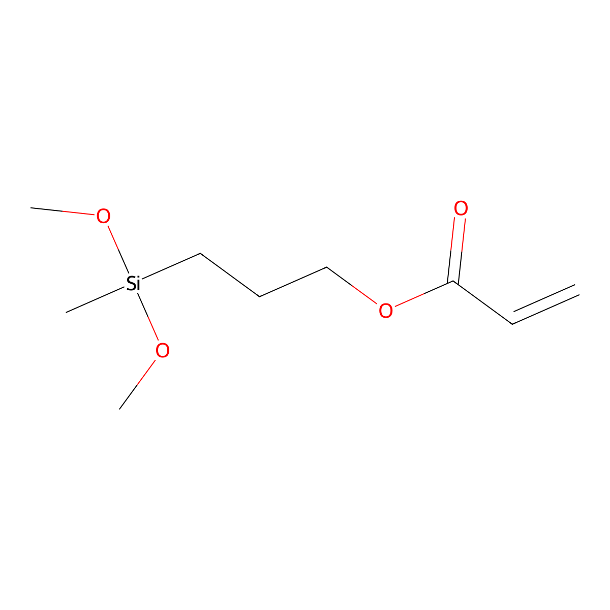 (3-Acryloxypropyl)methyldimethoxysilane molecular structure, CAS 13732-00-8