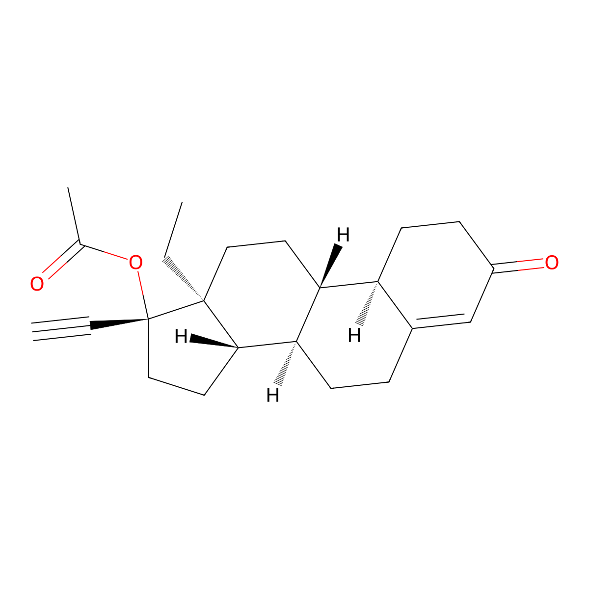 Levonorgestrel Acetate molecular structure, CAS 13732-69-9