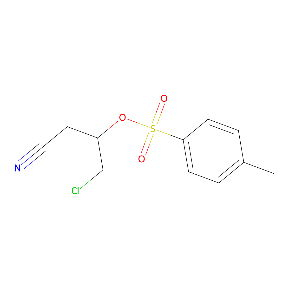 4-Chloro-3-[(4-methylbenzenesulfonyl)oxy]butanenitrile molecular structure, CAS 137320-62-8