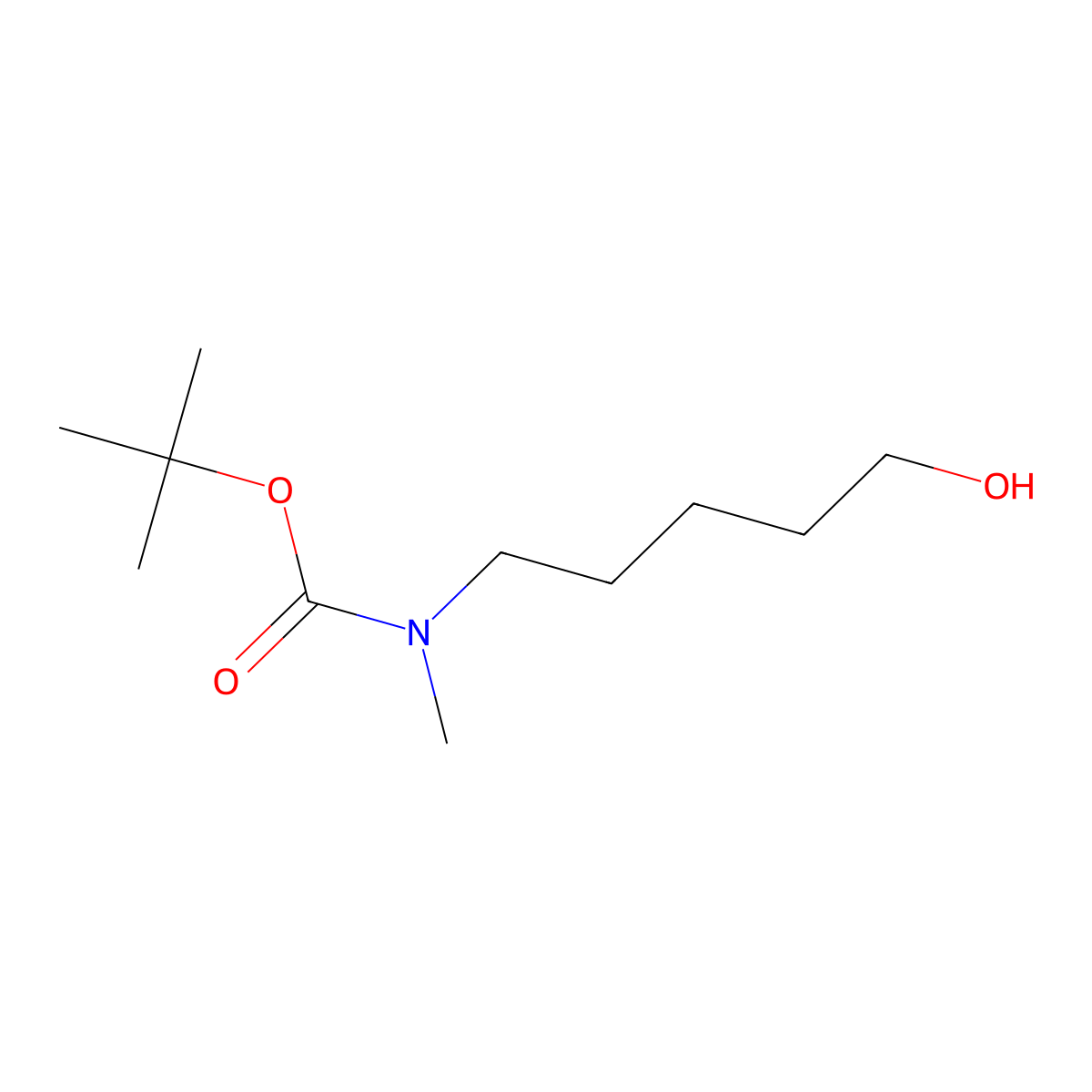 tert-butyl N-(5-hydroxypentyl)-N-methylcarbamate molecular structure, CAS 1373210-02-6