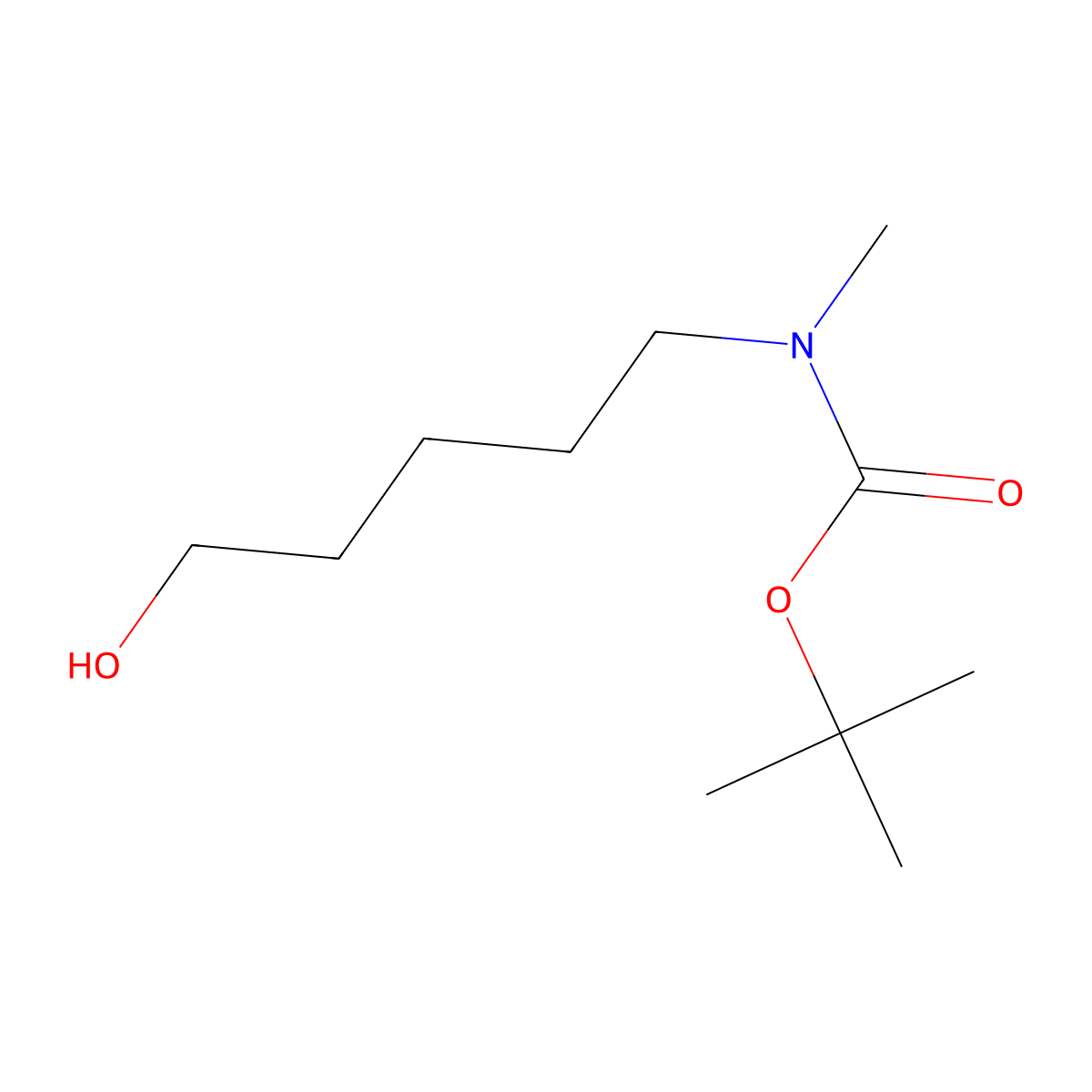 tert-butyl N-(5-hydroxypentyl)-N-methylcarbamate molecular structure, CAS 1373210-02-6