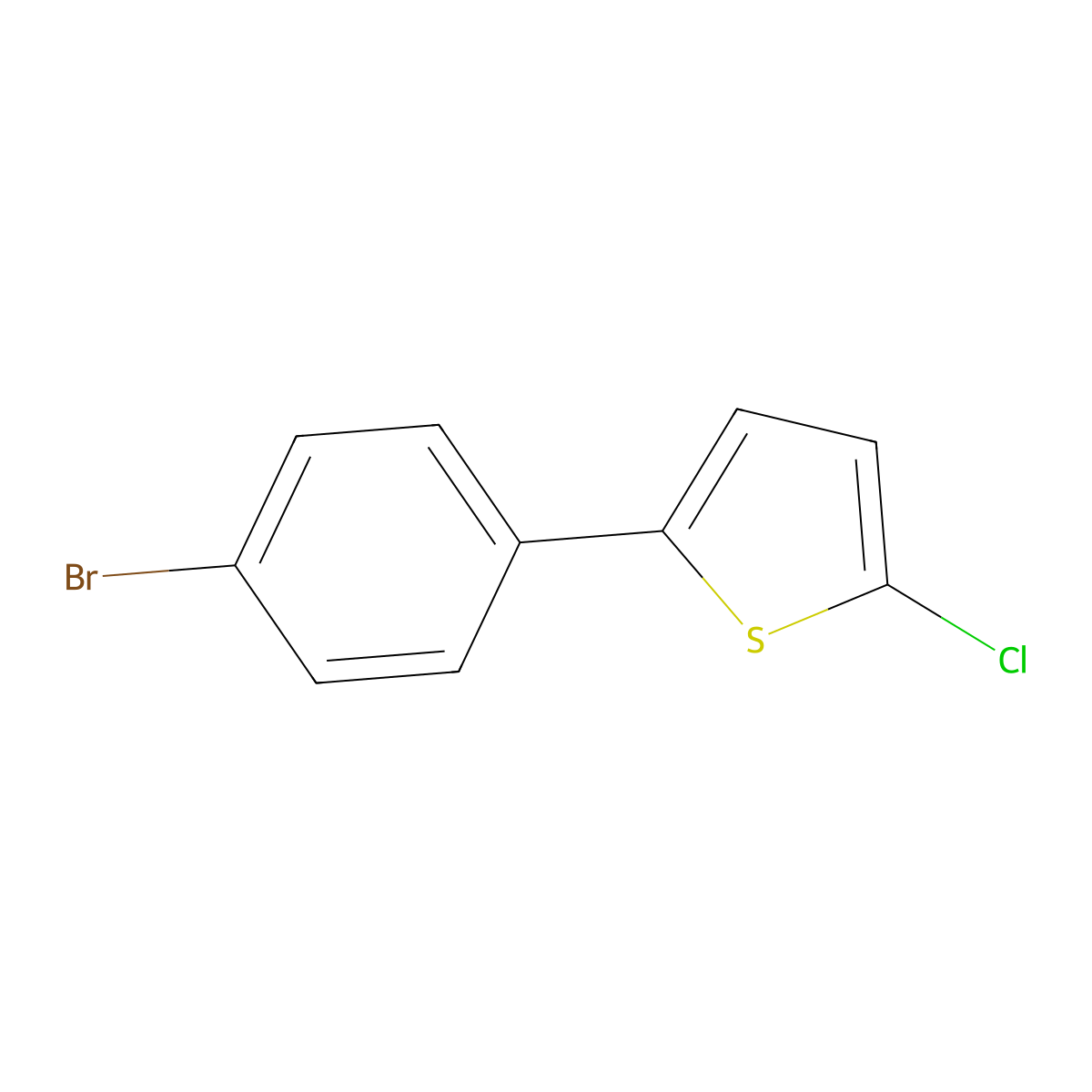 2-(4-Bromophenyl)-5-chlorothiophene molecular structure, CAS 1373223-12-1