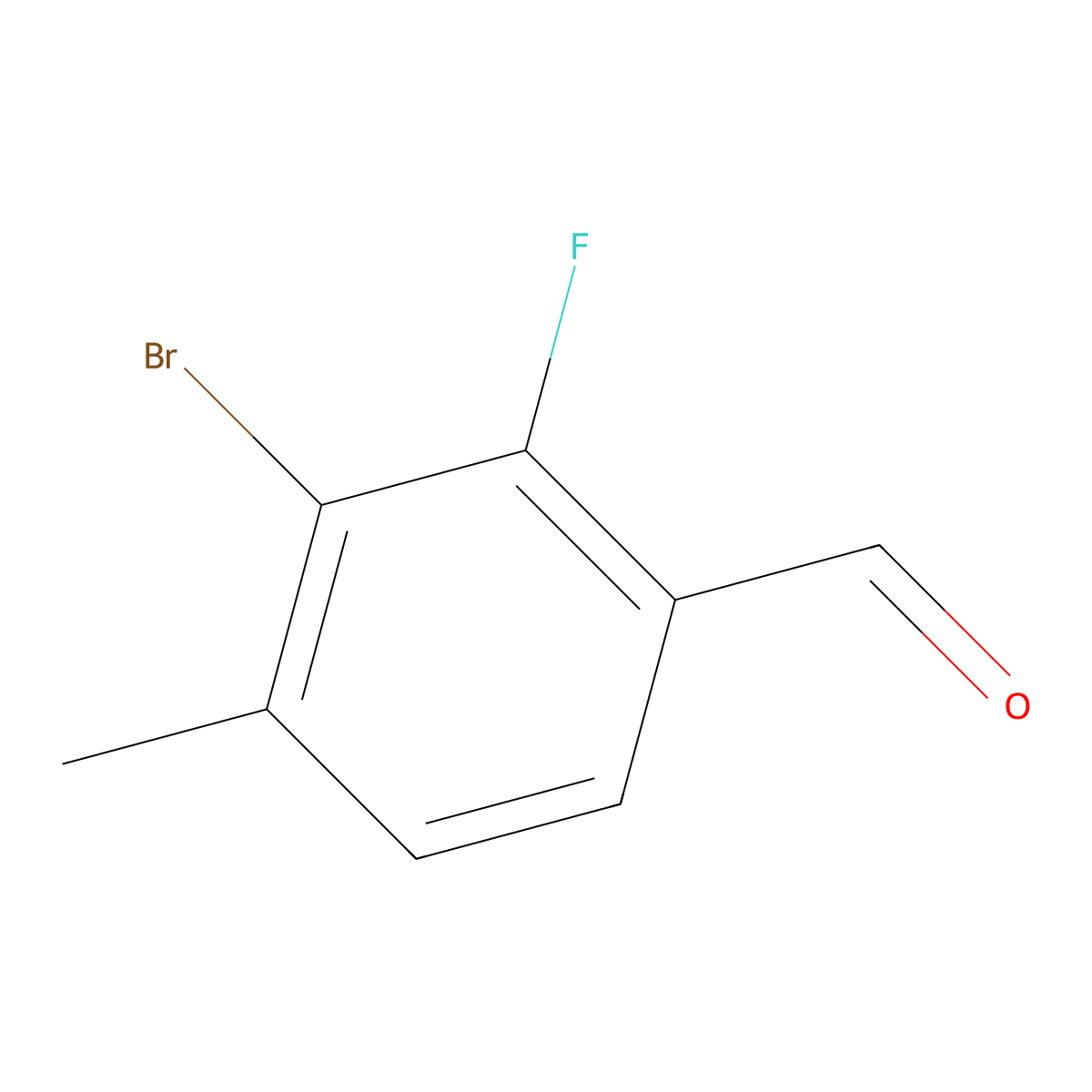 3-Bromo-2-fluoro-4-methylbenzaldehyde molecular structure, CAS 1373223-13-2