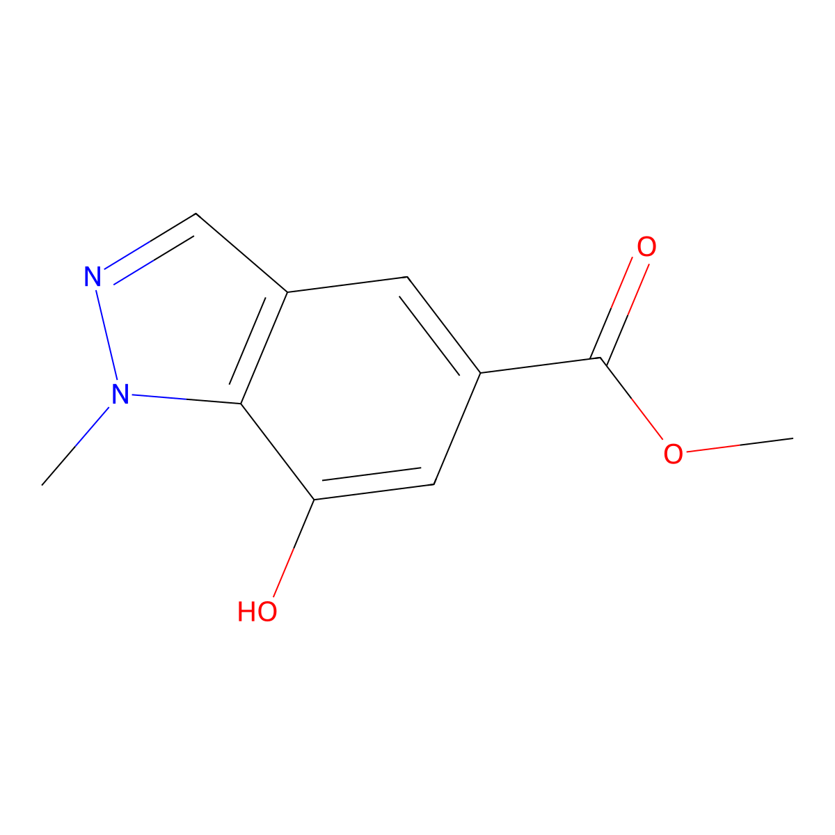 7-Hydroxy-1-methyl-1H-indazole-5-carboxylic acid methyl ester molecular structure, CAS 1373223-25-6