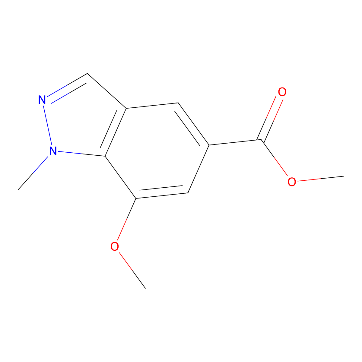 Methyl 7-methoxy-1-methyl-1H-indazole-5-carboxylate molecular structure, CAS 1373223-34-7