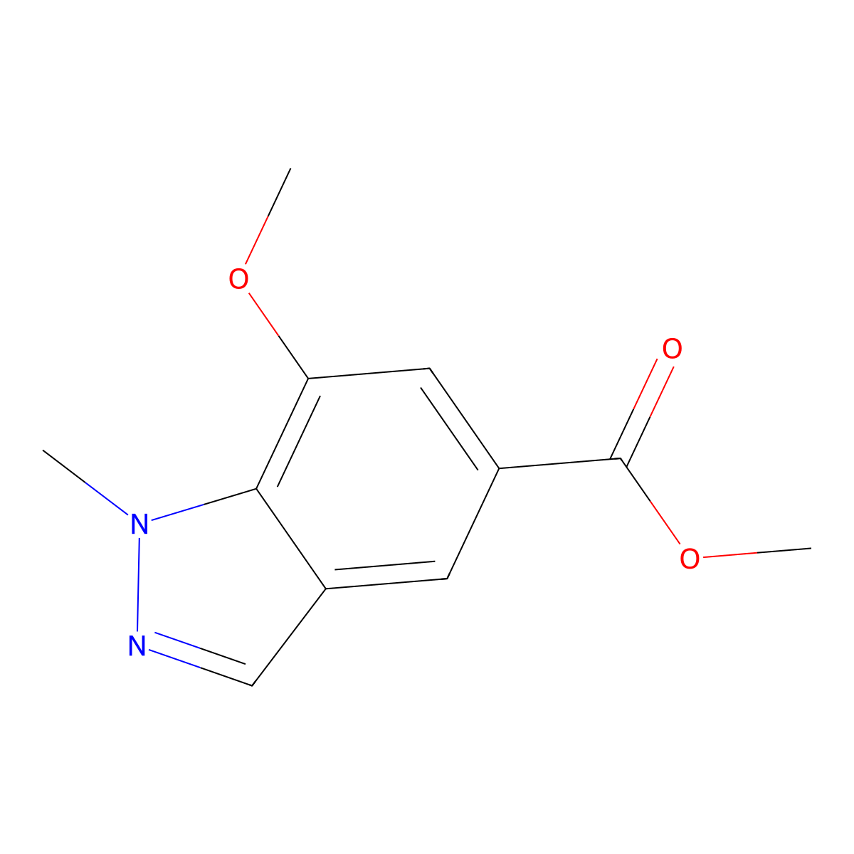 Methyl 7-methoxy-1-methyl-1H-indazole-5-carboxylate molecular structure, CAS 1373223-34-7