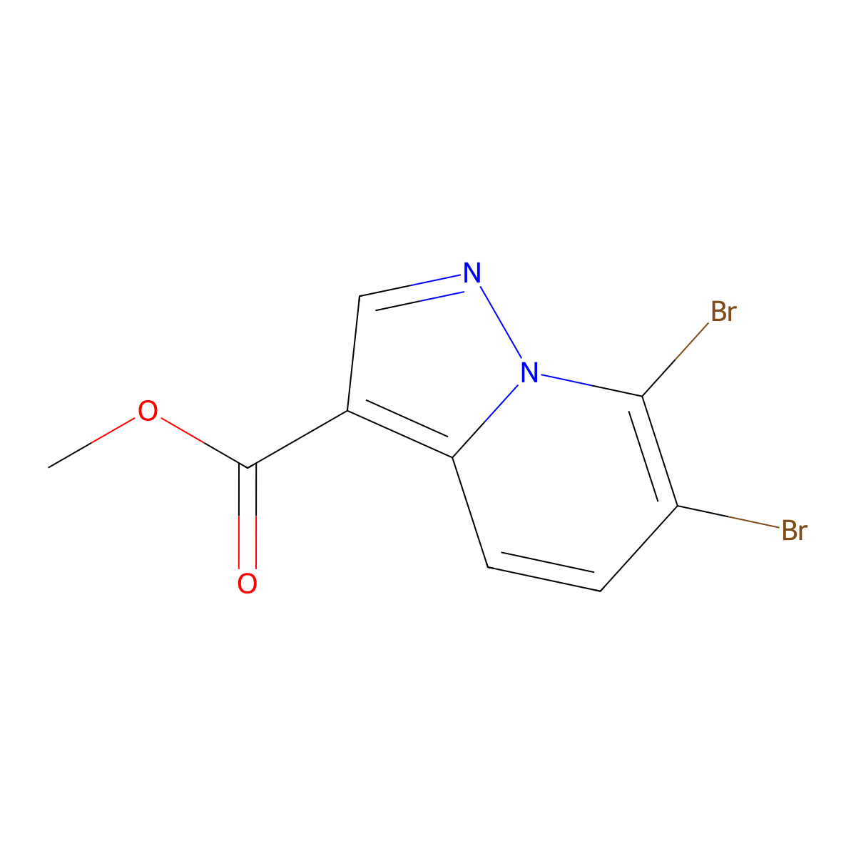 6,7-Dibromo-pyrazolo[1,5-a]pyridine-3-carboxylic acid methyl ester molecular structure, CAS 1373223-40-5