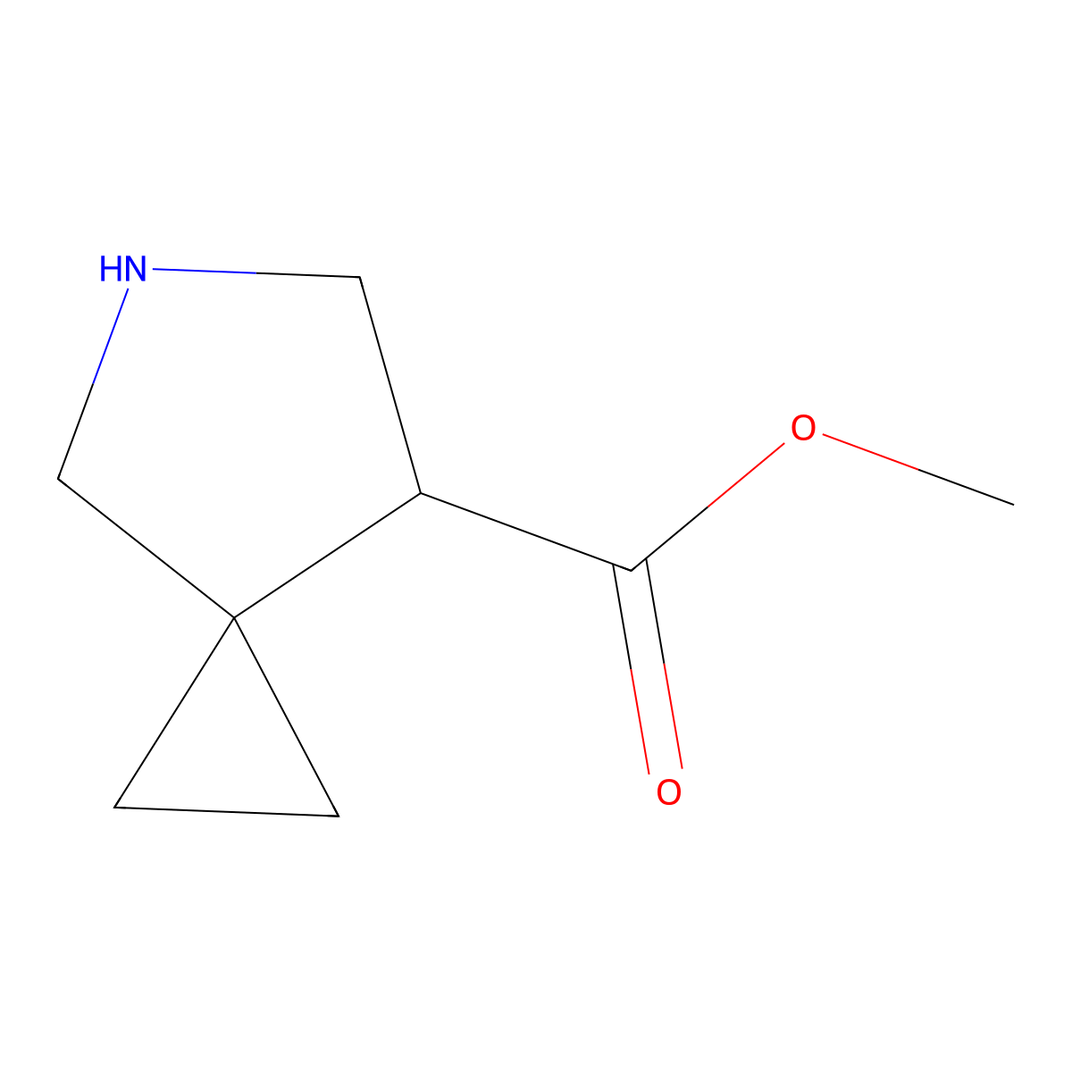 5-Aza-spiro[2.4]heptane-7-carboxylic acid methyl ester molecular structure, CAS 1373223-43-8