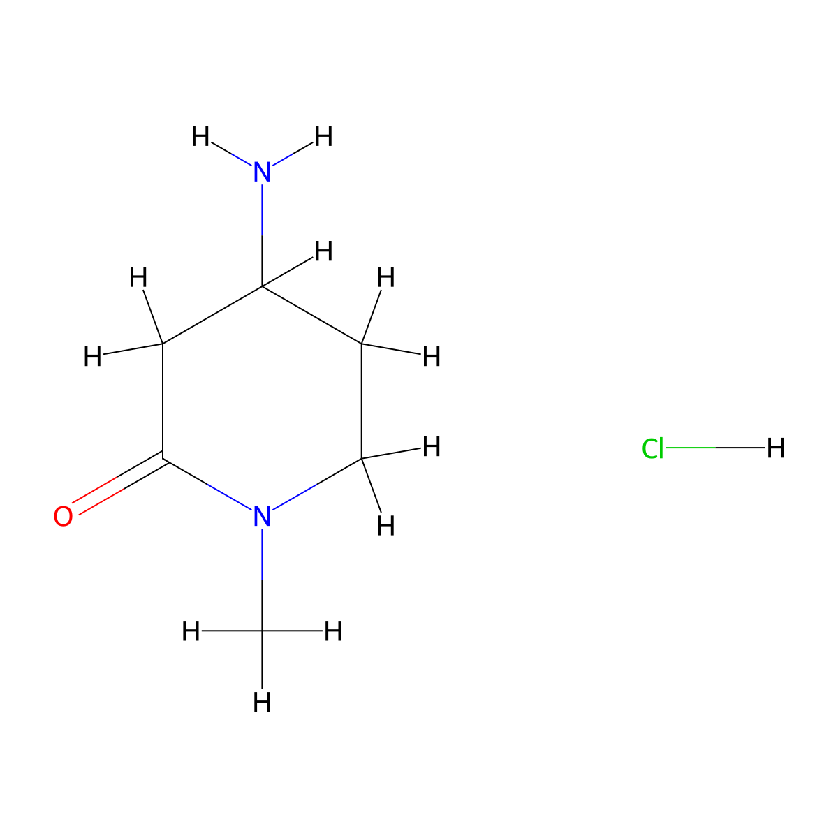 4-Amino-1-methylpiperidin-2-one hydrochloride molecular structure, CAS 1373223-45-0