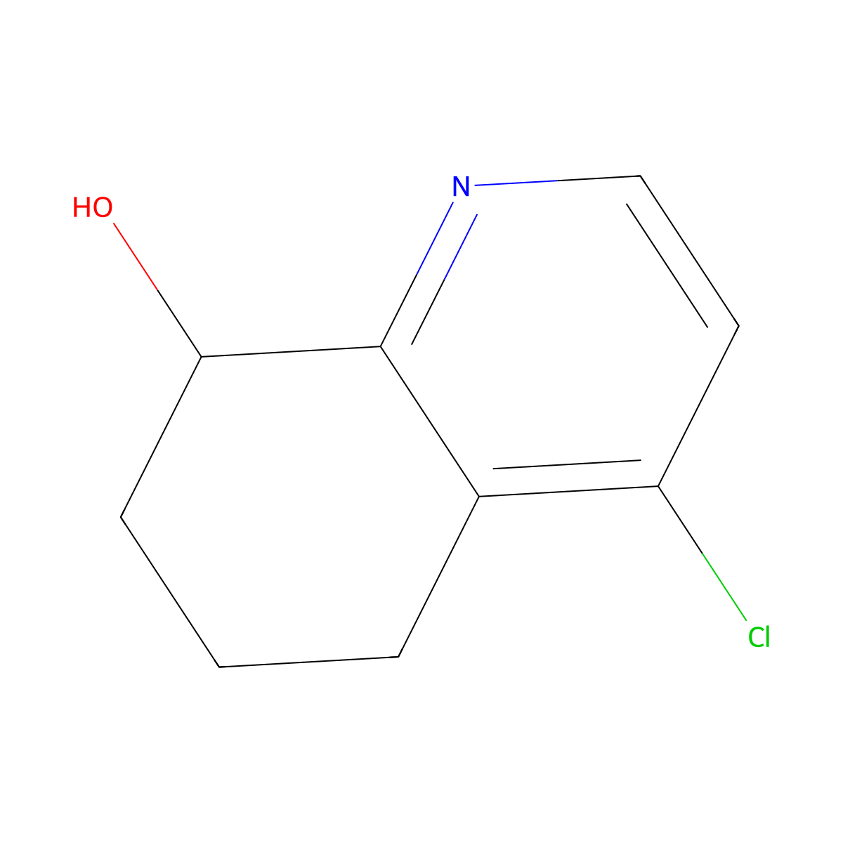 8-Quinolinol, 4-chloro-5,6,7,8-tetrahydro- molecular structure, CAS 1373223-49-4