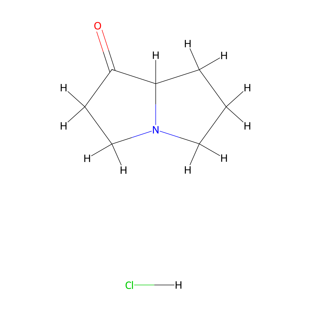 Hexahydro-pyrrolizin-1-one hydrochloride molecular structure, CAS 1373223-54-1