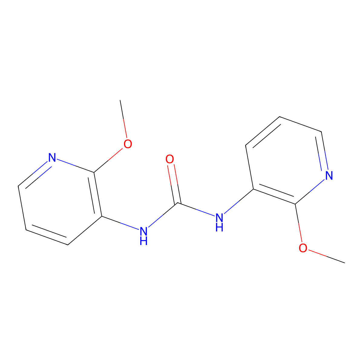 1,3-Bis(2-methoxypyridin-3-yl)urea molecular structure, CAS 1373223-65-4