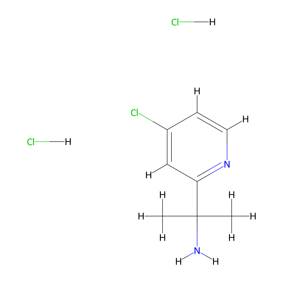 1-(4-Chloro-pyridin-2-yl)-1-methyl-ethylamine dihydrochloride molecular structure, CAS 1373223-72-3