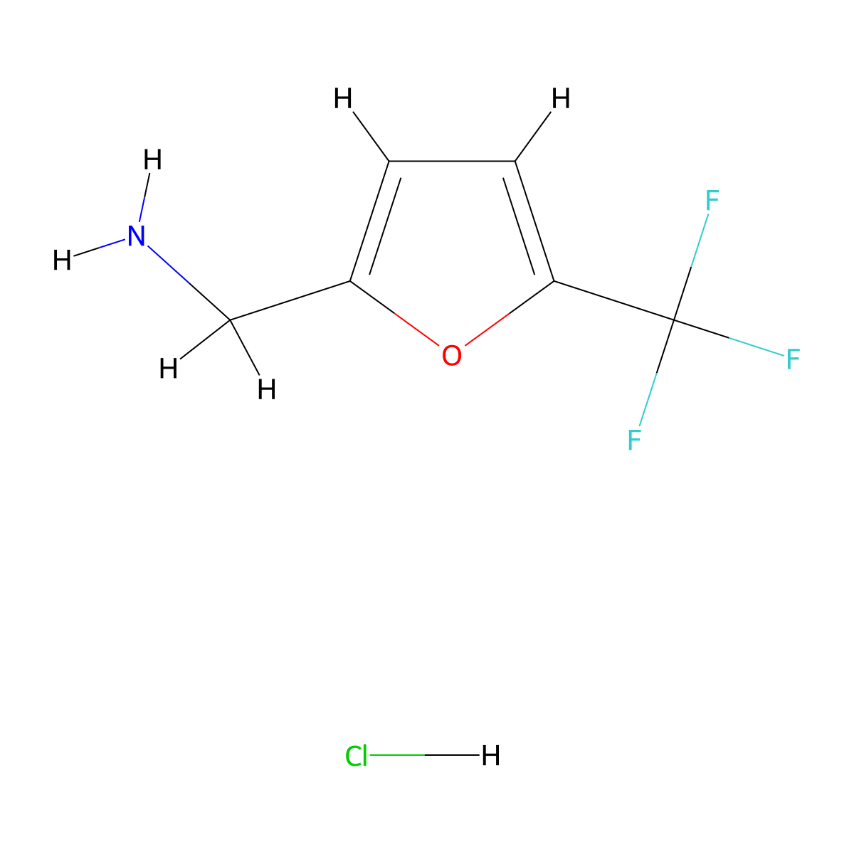 C-(5-Trifluoromethyl-furan-2-yl)-methylamine hydrochloride molecular structure, CAS 1373223-75-6