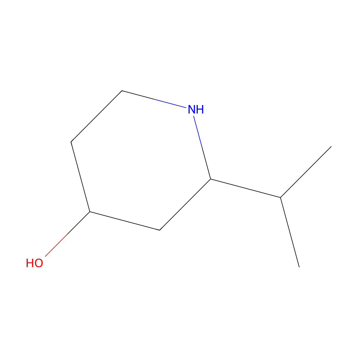 2-Isopropyl-piperidin-4-ol molecular structure, CAS 1373223-80-3