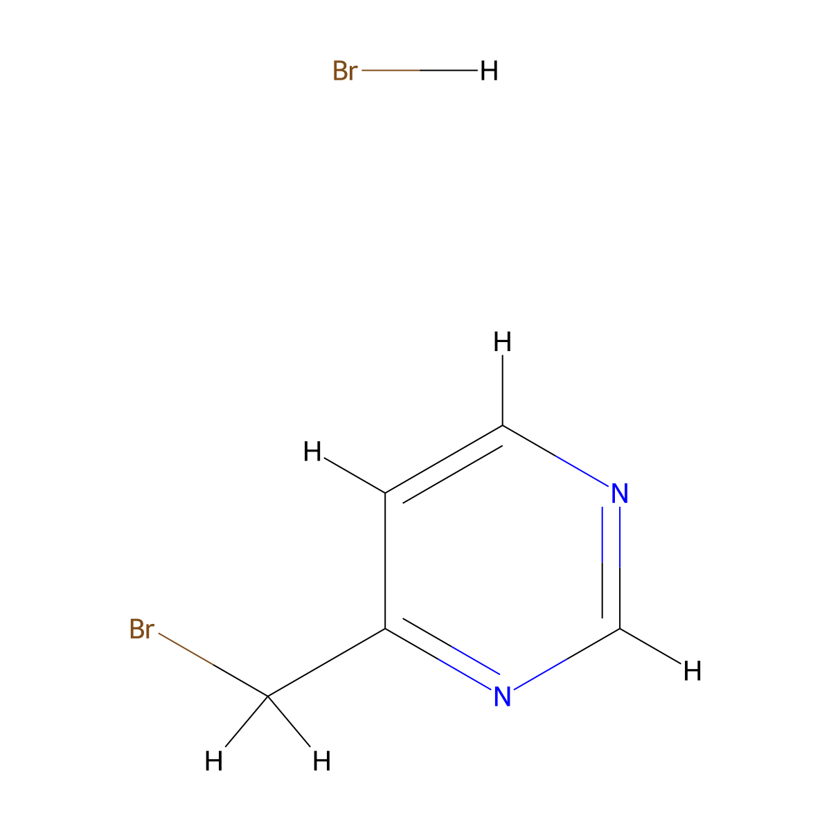 4-(Bromomethyl)pyrimidine--hydrogen bromide (1/1) molecular structure, CAS 1373223-84-7