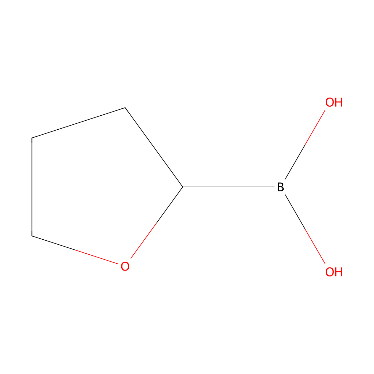 Tetrahydrofuran-2-ylboronic acid molecular structure, CAS 1373230-47-7