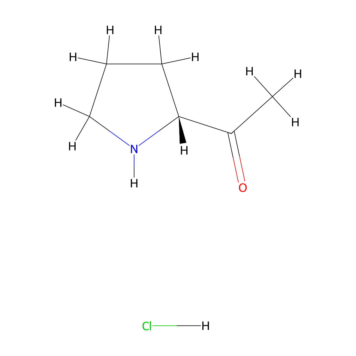 (R)-2-Acetyl-pyrrolidine hydrochloride molecular structure, CAS 1373232-21-3