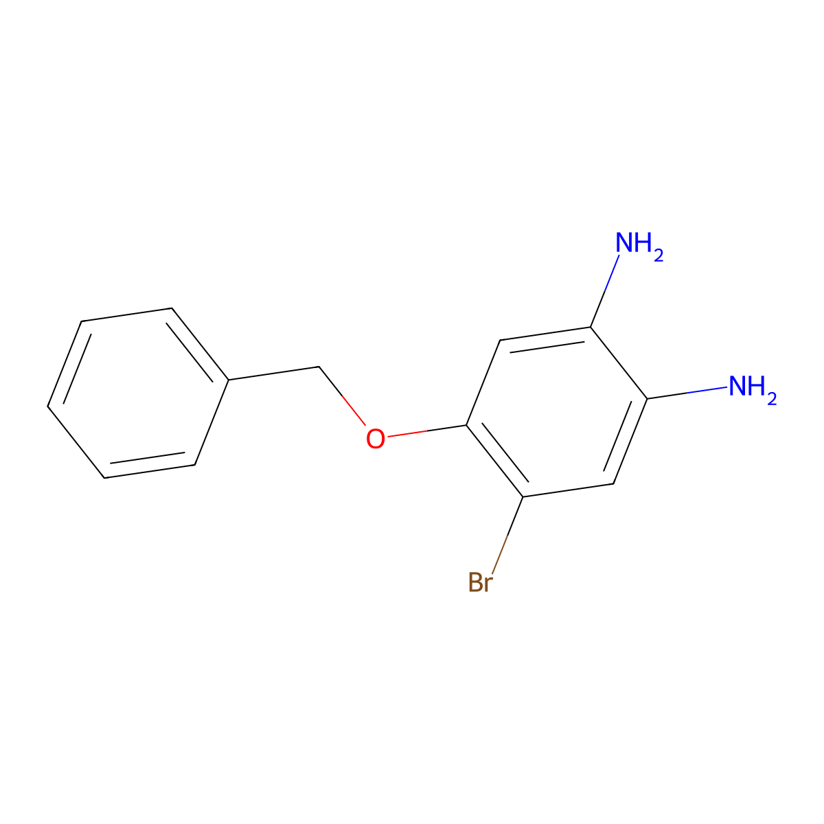 4-(Benzyloxy)-5-bromobenzene-1,2-diamine molecular structure, CAS 1373232-38-2